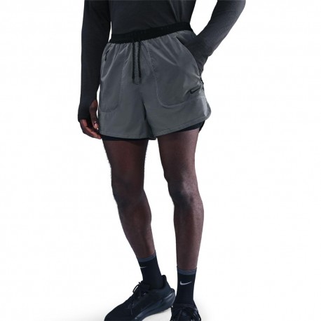 Nike Nike Pantaloncini Running 4" 2In1 Reflect Nero Reflect Argento Uomo