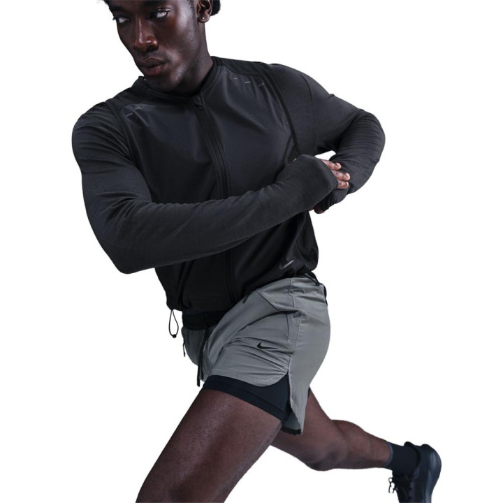 Nike Nike Pantaloncini Running 4" 2In1 Reflect Nero Reflect Argento Uomo