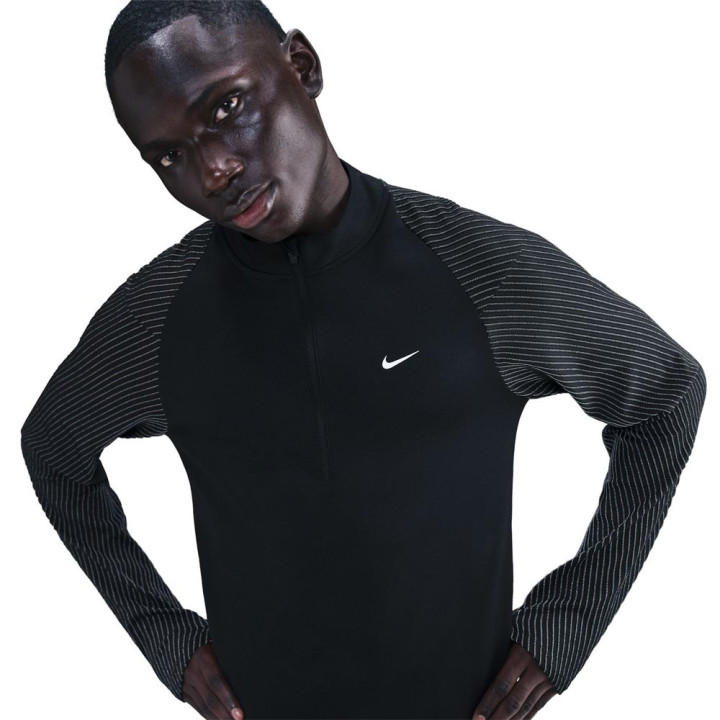 Nike Nike Maglia Running Reflect Nero Reflect Argento Uomo