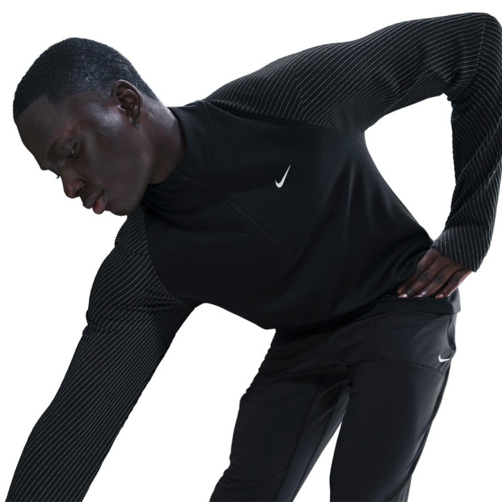 Nike Nike Maglia Running Reflect Nero Reflect Argento Uomo