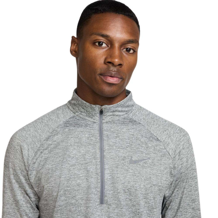 Nike Stride Maglia Running Felpa Running Smoke Grigio Uomo