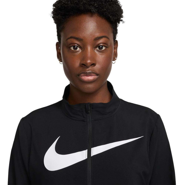 Nike Tempo Swoosh Run Giacca Running Nero Reflective Argento Donna
