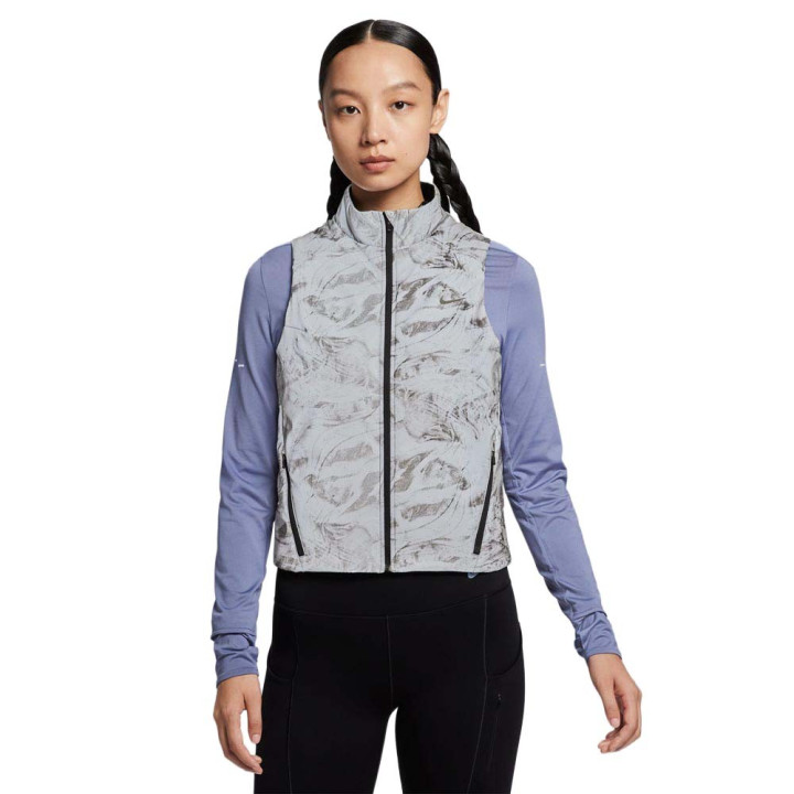 Nike Swift Gilet Running Reflect Vast Grigio Nero Donna