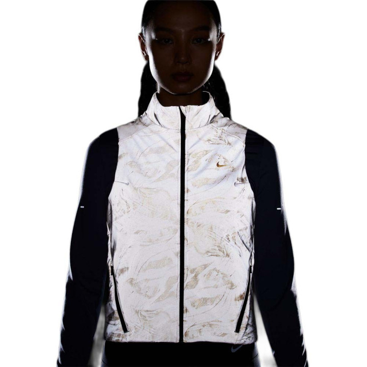 Nike Swift Gilet Running Reflect Vast Grigio Nero Donna
