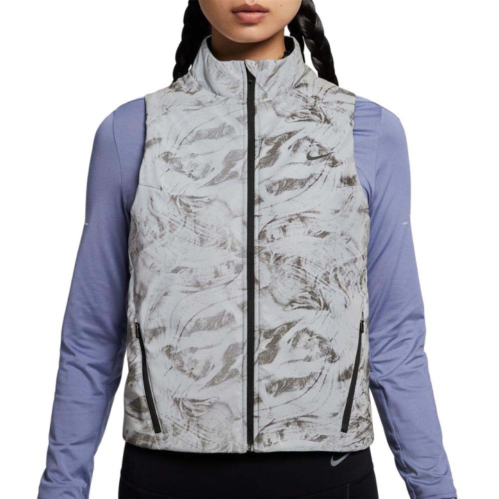 Nike Swift Gilet Running Reflect Vast Grigio Nero Donna