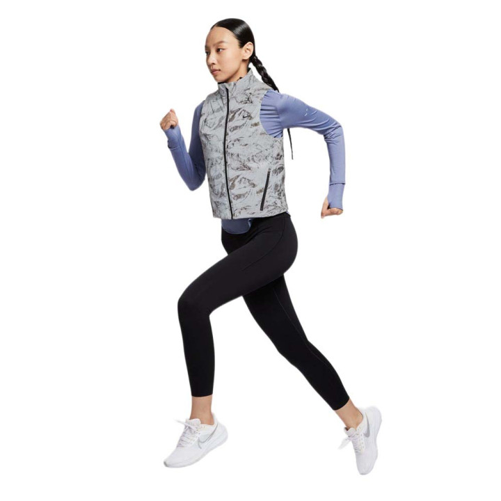 Nike Swift Gilet Running Reflect Vast Grigio Nero Donna