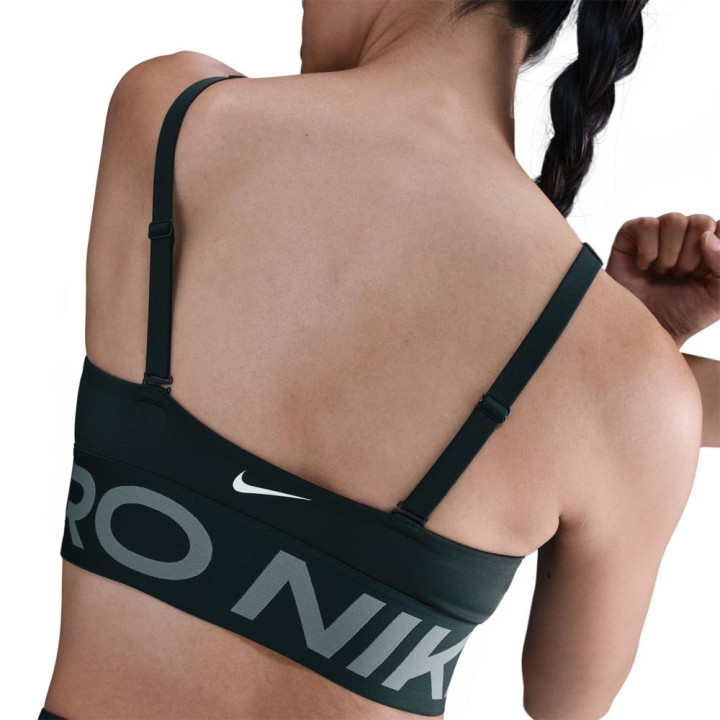Nike Pro Indy Plunge Reggiseno Sportivo Verde Donna