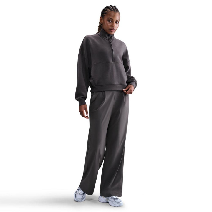 Nike 24.7 Impossiblysoft Felpa Palestra Mezza Zip Moro Donna