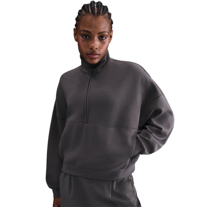 Nike 24.7 Impossiblysoft Felpa Palestra Mezza Zip Moro Donna