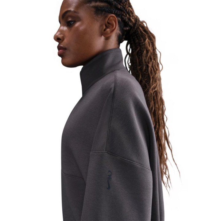 Nike 24.7 Impossiblysoft Felpa Palestra Mezza Zip Moro Donna