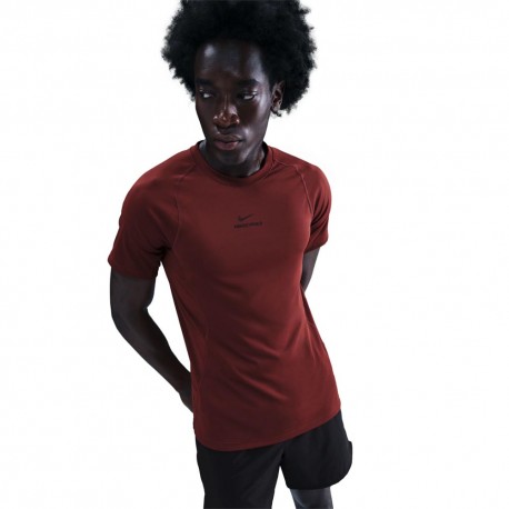Nike Pro Training Maglietta Palestra Bordeaux Uomo
