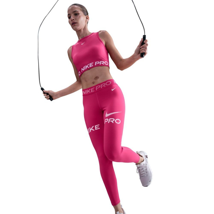 Nike Pro Leggings Palestra 7 8 Rosso Donna