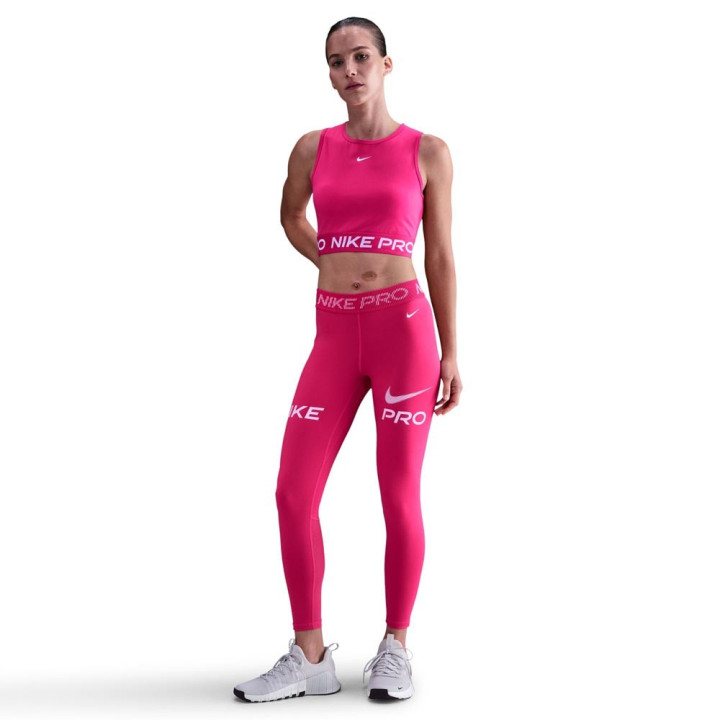Nike Pro Leggings Palestra 7 8 Rosso Donna