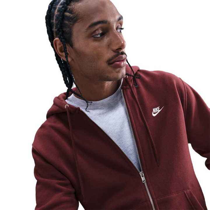 Nike Club Felpa Bordeaux Uomo