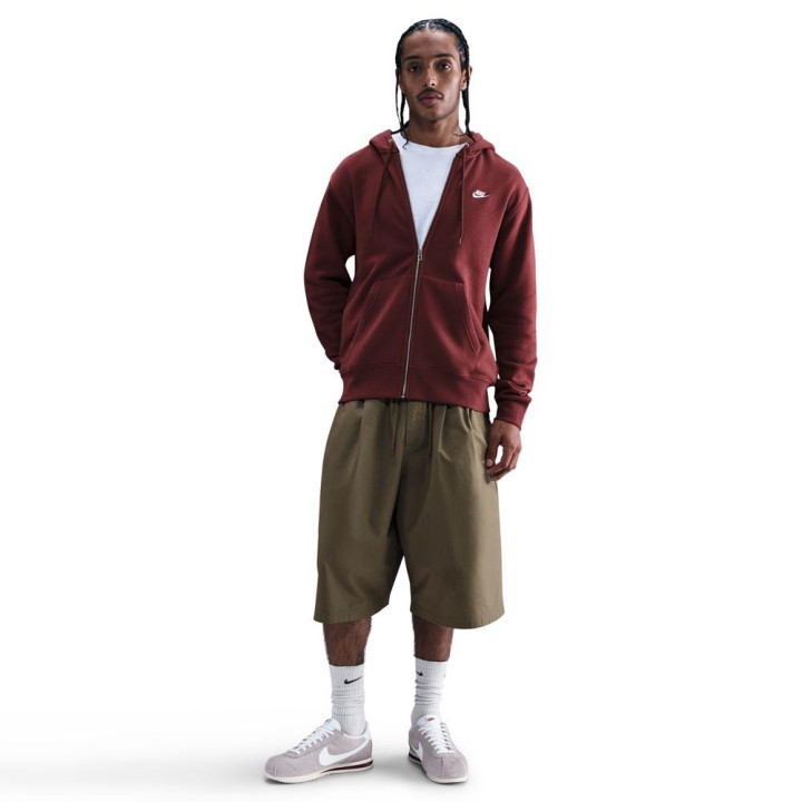 Nike Club Felpa Bordeaux Uomo