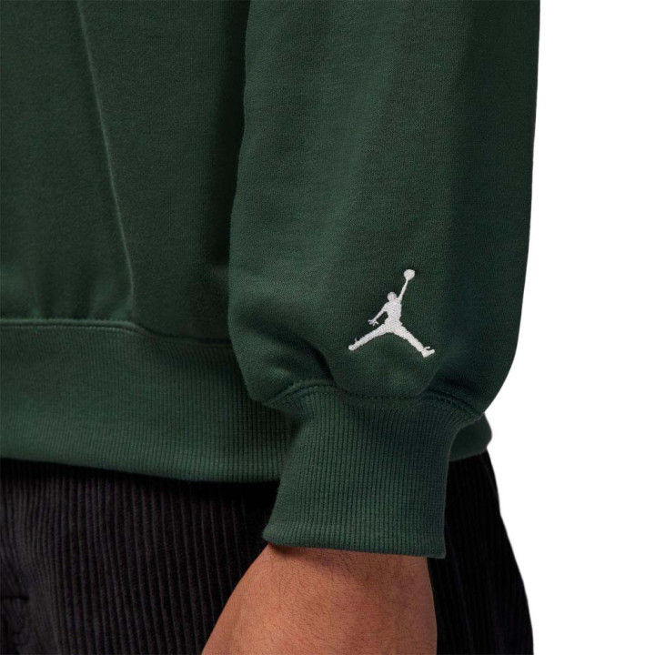 Nike Jordan Brooklyn Felpa Girocollo Verde Uomo