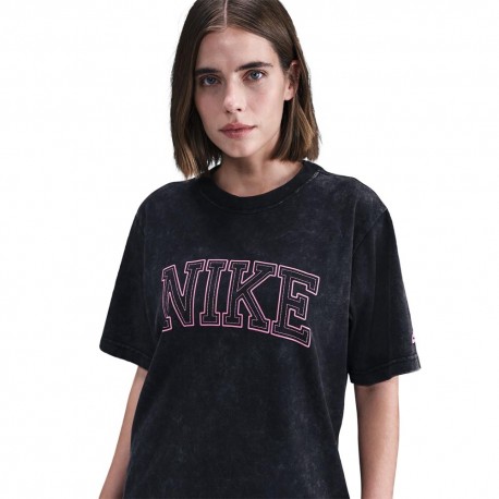 Nike Sportswear Classics T-Shirt Big Logo Grigio Donna