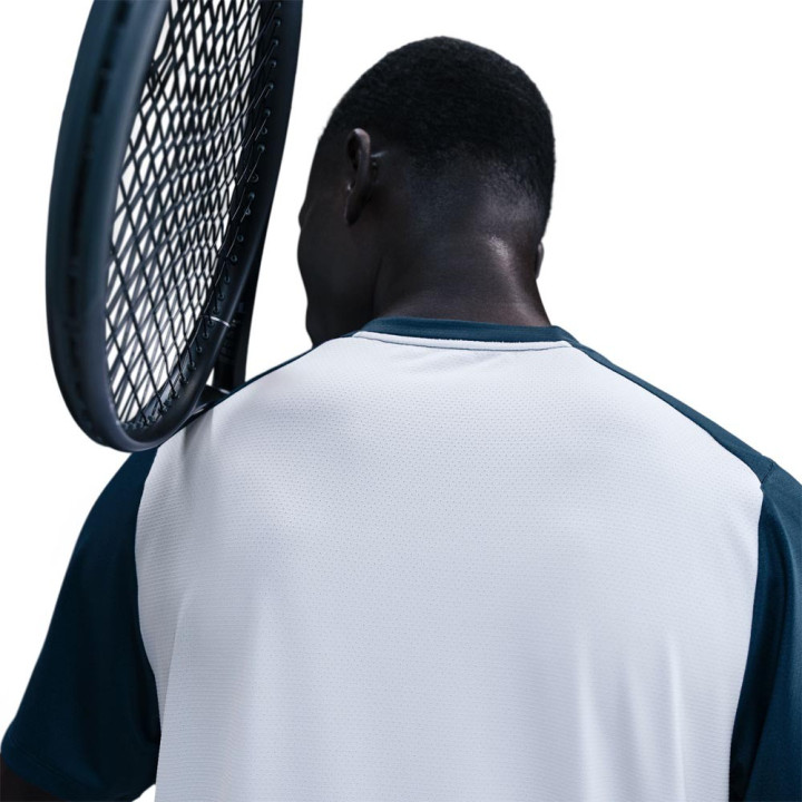 Nike Court Advantage T-Shirt Tennis Armory Navy Bianco Uomo