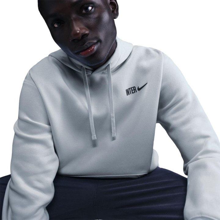 Nike Felpa Calcio Inter Club Grigio Blue Uomo