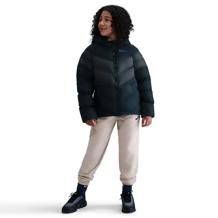Nike Giacca Da Calcio Inter Imbottita Nero Grigio Bambino