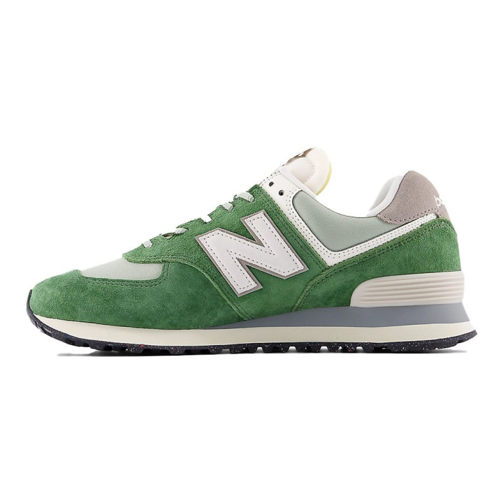 New Balance 574 Mesh Suede Verde Bianco - Sneakers Uomo