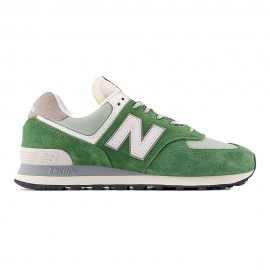 574 Mesh Suede verde bianco