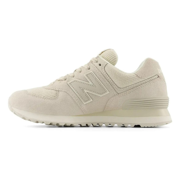 New Balance 574 Lea Bianco Grigio - Sneakers Donna