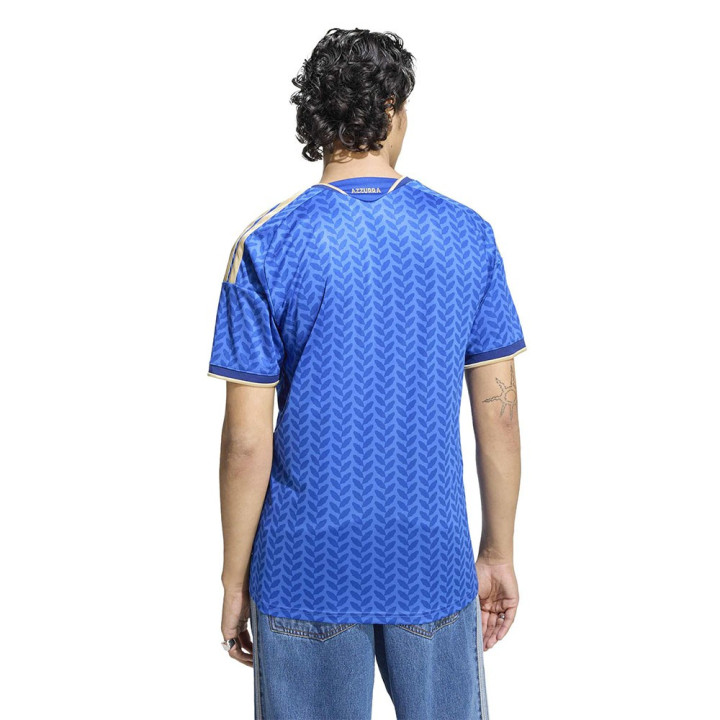 Adidas Maglia Maniche Corte Home Italia Blu Uomo