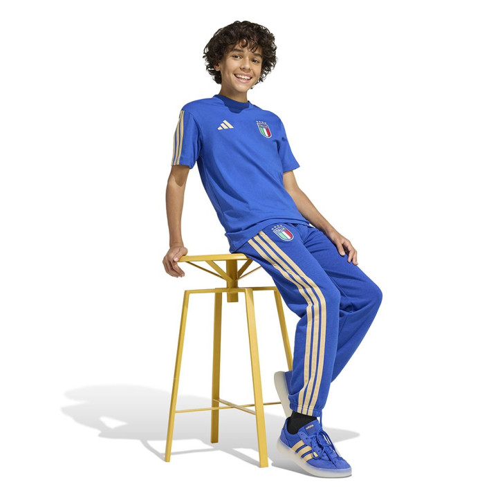 Adidas Pantaloni Allenamento Calcio Italia Culture Dna Blu Bambino