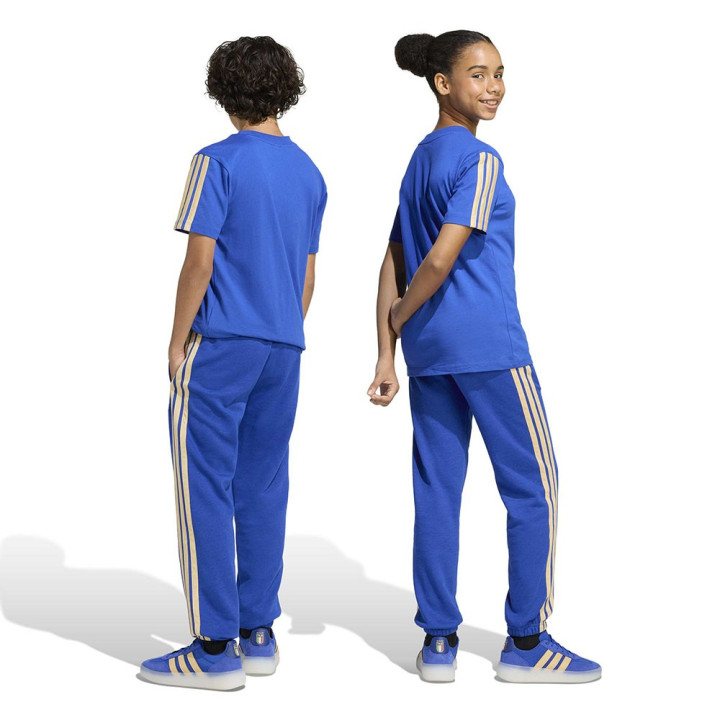 Adidas Pantaloni Allenamento Calcio Italia Culture Dna Blu Bambino
