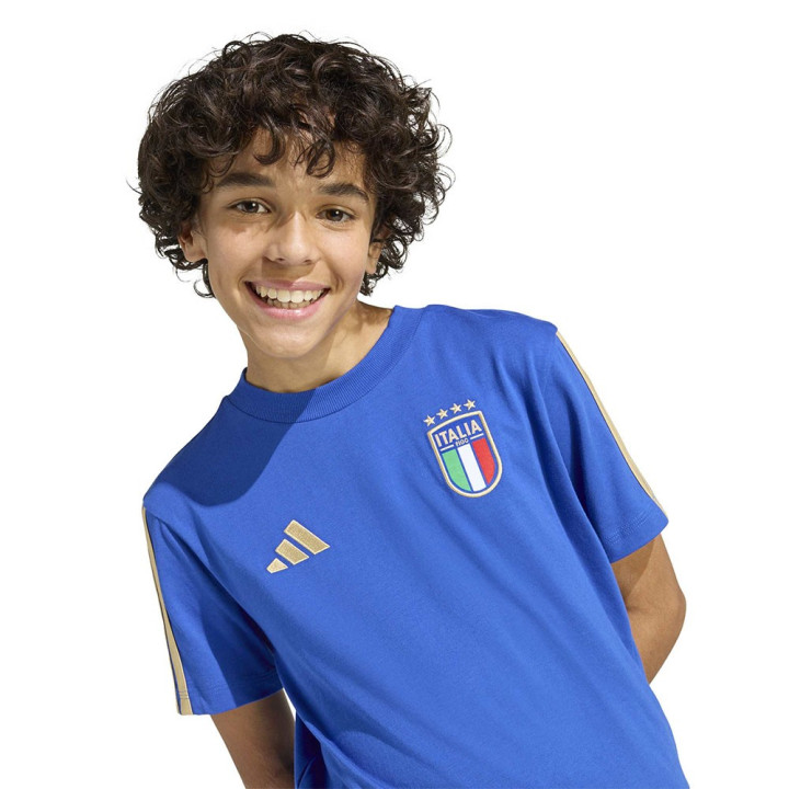 Adidas T-Shirt Italia Culture Dna Blu Bambino