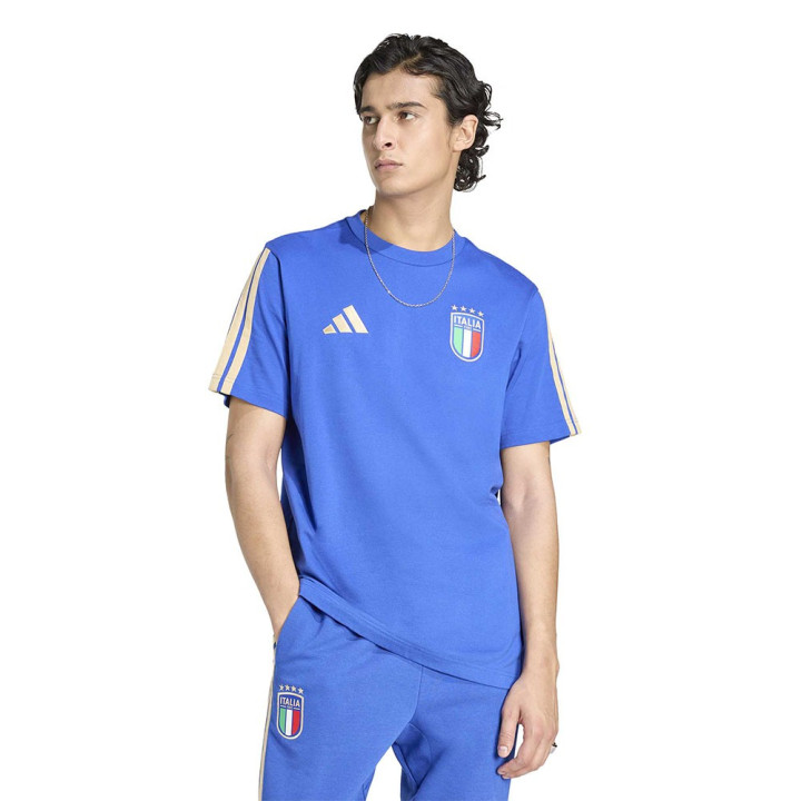 Adidas T-Shirt Italia Culture Dna Performance Blu Uomo