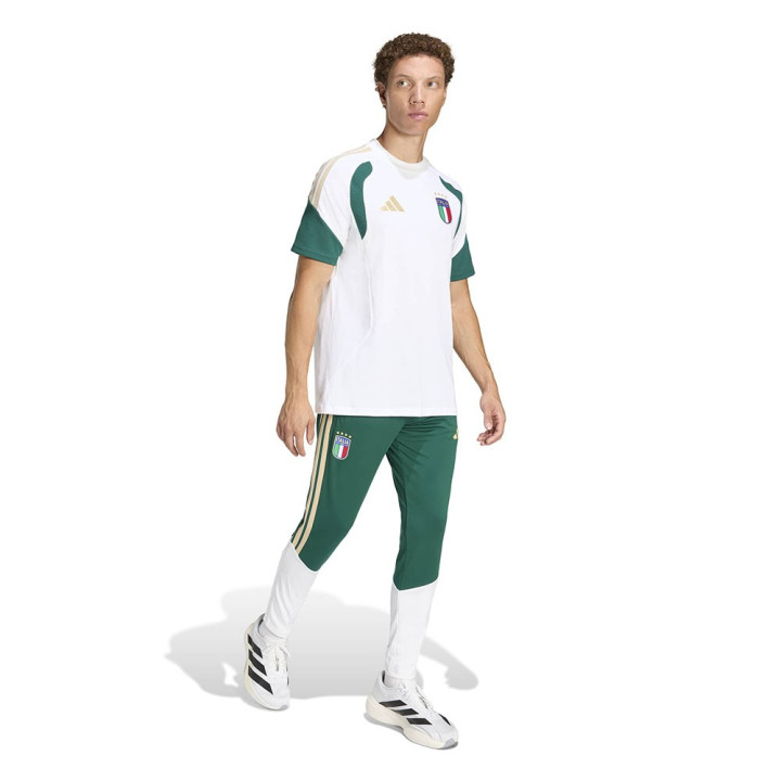 Adidas T-Shirt Italia Training Cotton Bianco Uomo