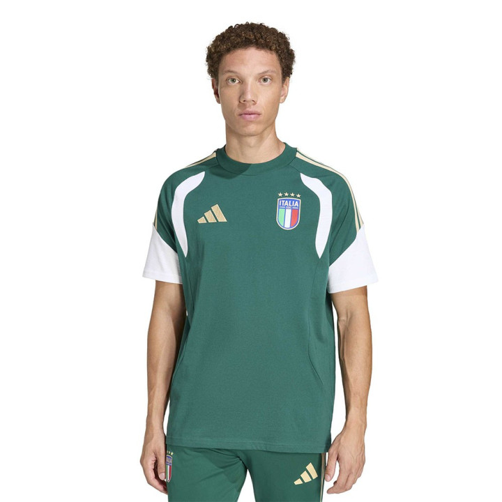 Adidas T-Shirt Italia Training Cotton Verde Uomo