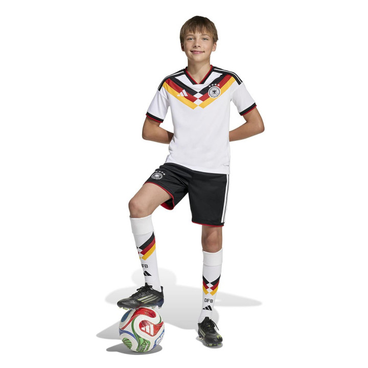 Adidas Maglia Maniche Corte Home Germania Bianco Bambino