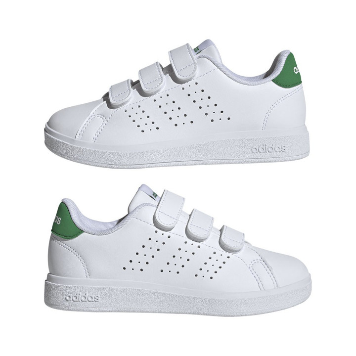 Adidas Advantage Base 2.0 Cf C Ps Bianco Verde - Sneakers Bambino