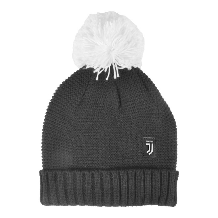 Imma Cuffia Juve Ponpon Nero Bianco Bambino