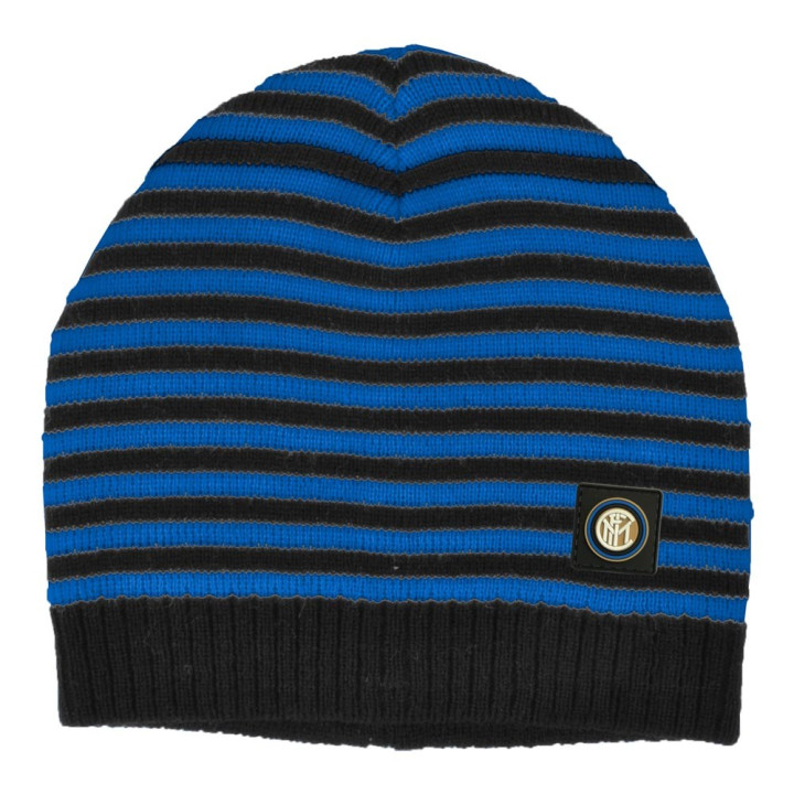 Imma Cuffia Kids Inter Righe Nero Azzurro Bambino