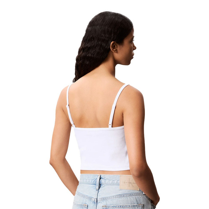 Calvin Klein Top Logo Bianco Donna
