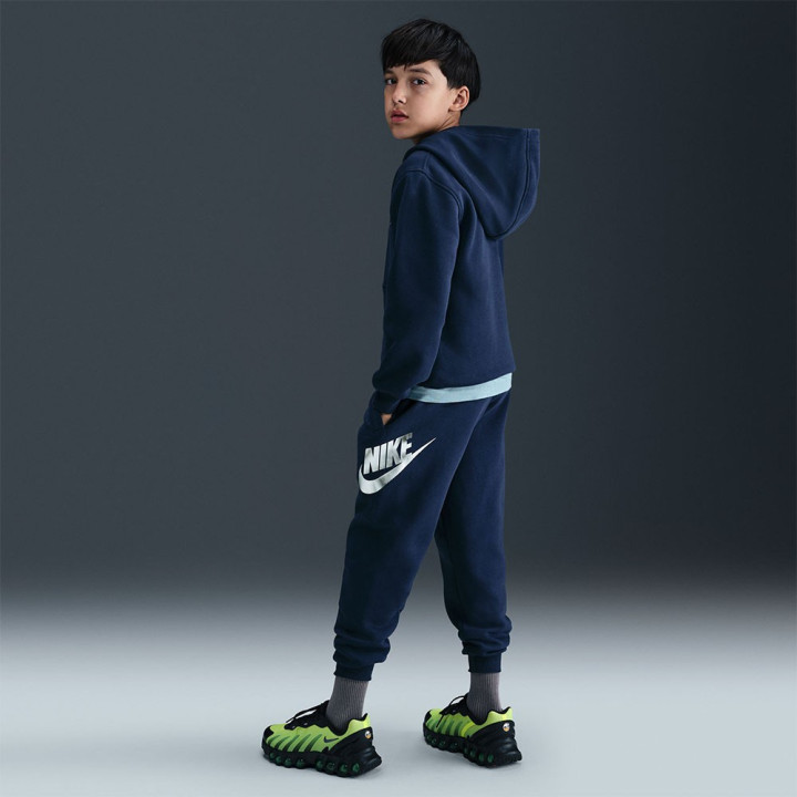Nike Sportswear Club Pantaloni Con Polsino Logo Metallic Blu Bambino