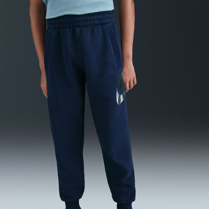 Nike Sportswear Club Pantaloni Con Polsino Logo Metallic Blu Bambino