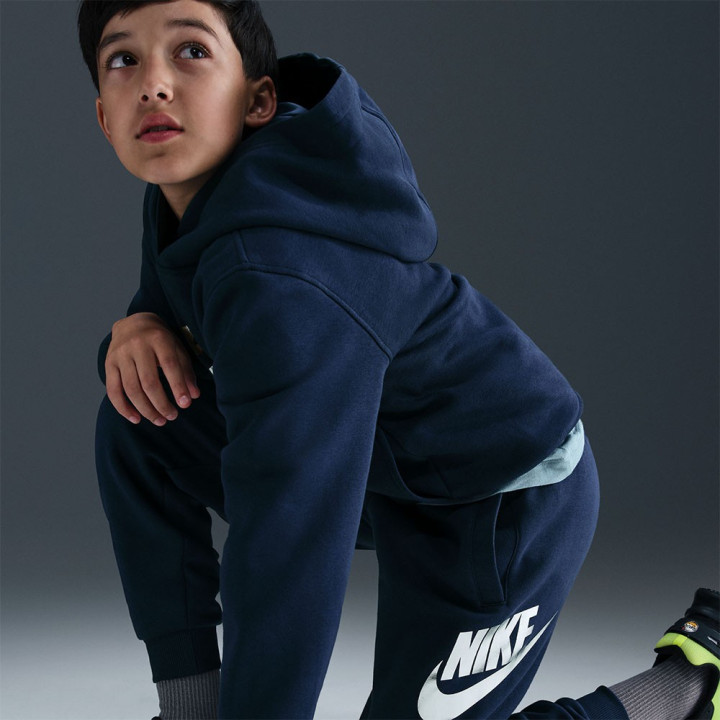 Nike Sportswear Club Pantaloni Con Polsino Logo Metallic Blu Bambino