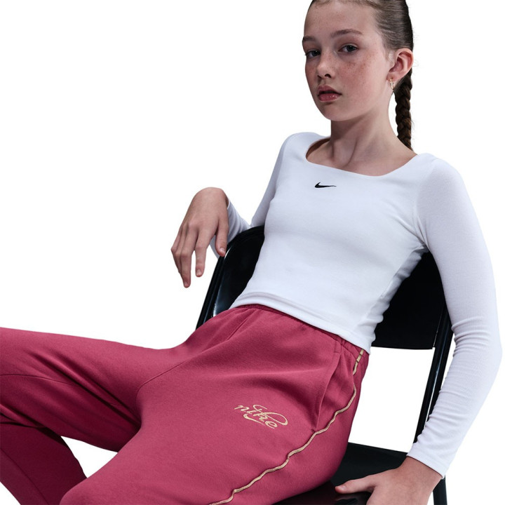 Nike Sportswear Club Pantaloni Con Polsino Fuxia Bambina