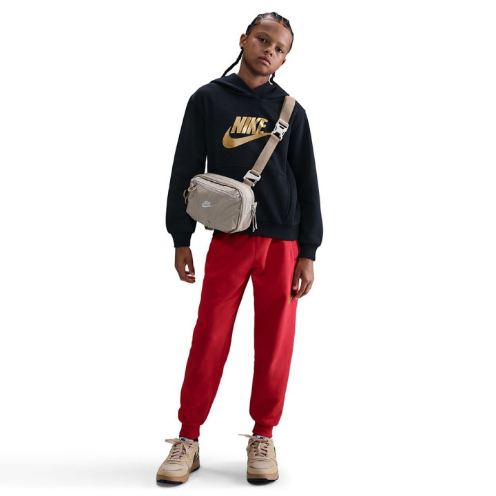 Nike Sportswear Club Felpa Palestra Logo Oro Nero Bambino