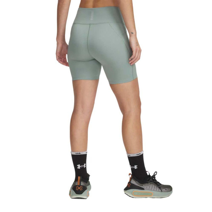 Under Armour Pantaloncini Running Tight Launch 6" Silica Verde Donna