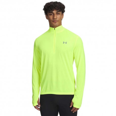 Under Armour Maglia Running Launch 1 4 Zip High Vis Giallo Uomo