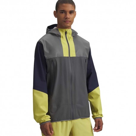 Under Armour Giacca Running Halo Run Giallo Grigio Uomo