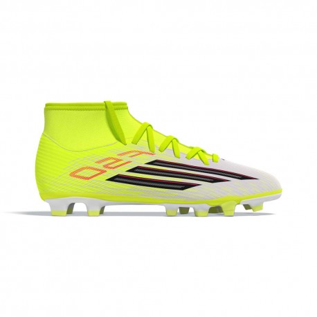ADIDAS F50 Club Mid Fg Mg J Giallo Nero Rosso - Scarpe Da Calcio Bambino