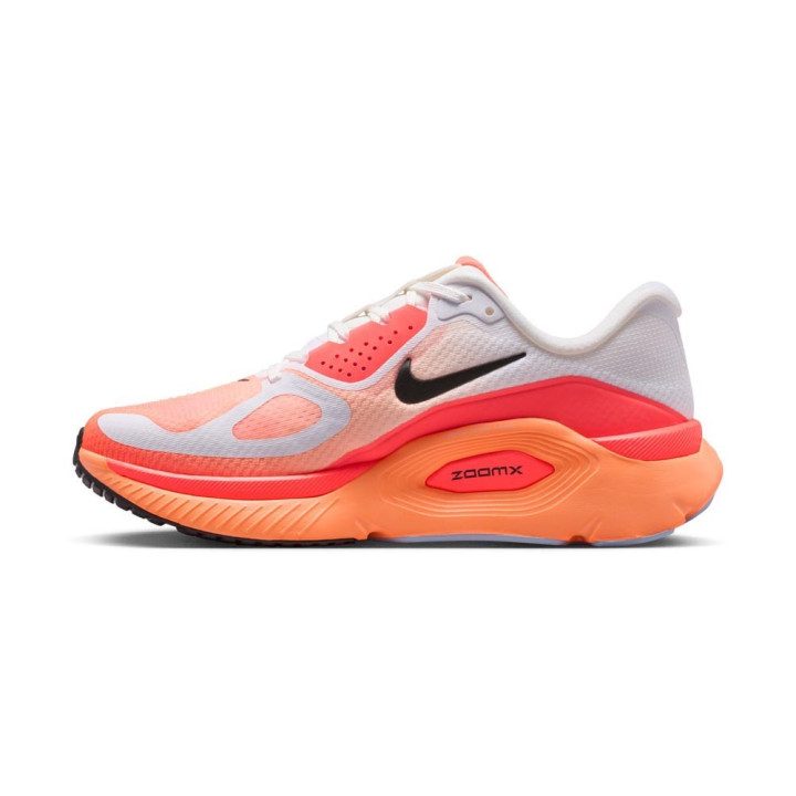 Nike Structure Plus Bianco Nero-Hot Lava - Scarpe Running Donna