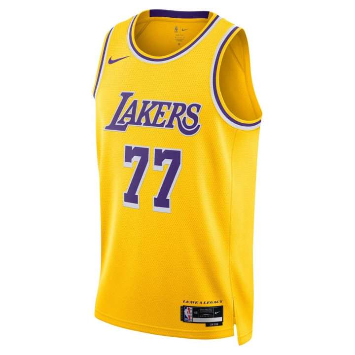 Nike Canotta Basket Gara Nba Lakers Icon Luka Amarillo Doncic Luka Uomo